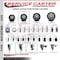 Service Caster 3.5'' Black Poly Swivel 1-1/4'' Expanding Stem Caster with Brake SCC-EX20S3514-PPUB-BLK-TLB-114 - alternate 3